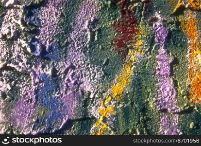 Close-up of the surface of a painted wall