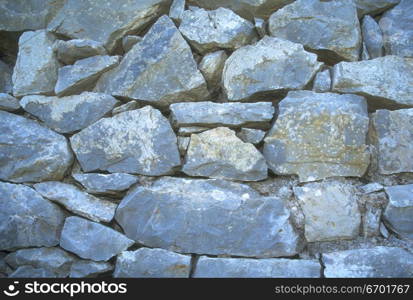 Close-up of the surface of a stone wall