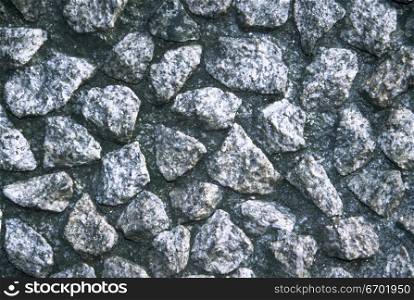 Close-up of the surface of a stone wall