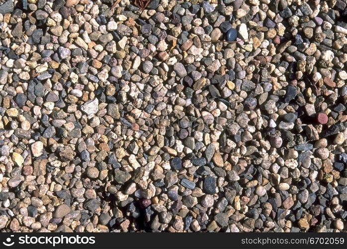 Close-up of the surface of gravel
