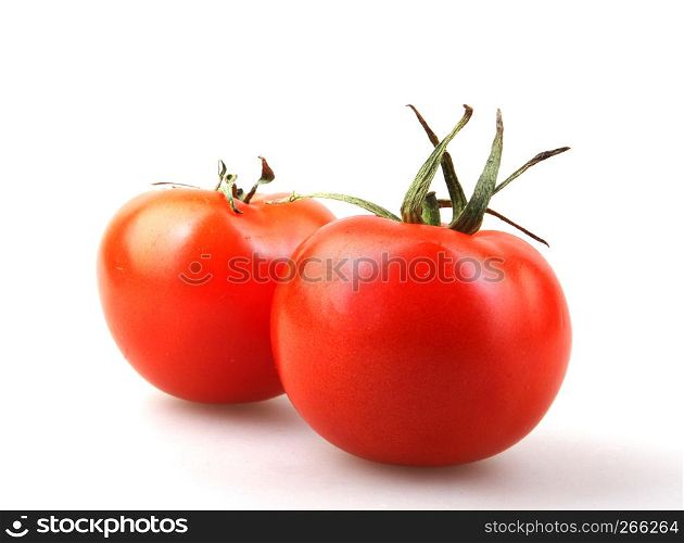 Close-Up Of Tomato Against White Background
