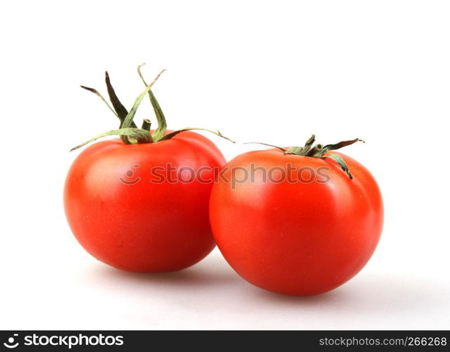 Close-Up Of Tomato Against White Background