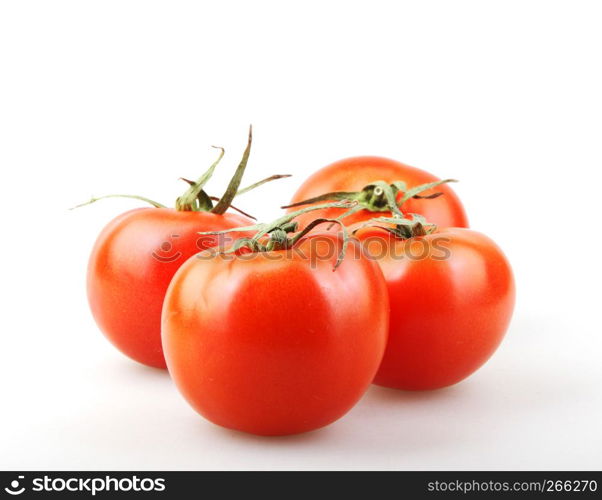 Close-Up Of Tomato Against White Background