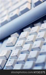 Close-up of two computer keyboards