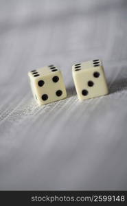 Close-up of two dice