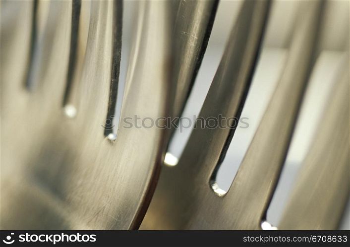 Close-up of two forks