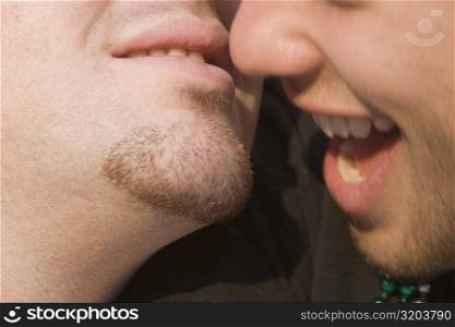 Close-up of two gay men