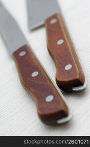 Close-up of two knifes