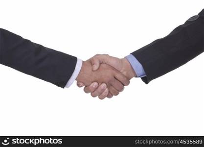 Close-up of two men shaking hands