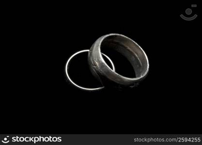 Close-up of two rings