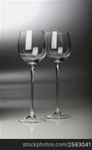 Close-up of two stem glasses