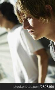 Close-up of two teenage boys