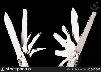 Close-up of utility knives