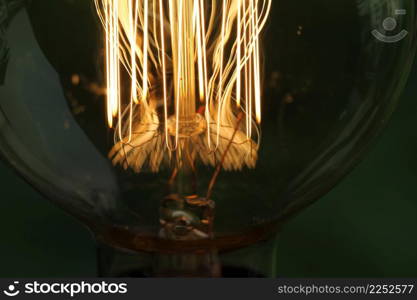 close up of vintage light bulb as creative concept