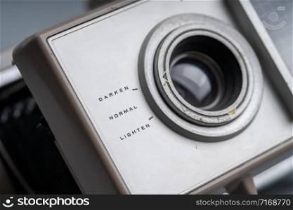 Close up of Vintage & retro camera in the studio