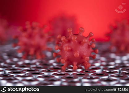 Close up of virus, medical health