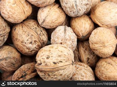 Close-Up Of Walnuts In A Nearby Store