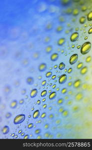Close-up of water drops on a surface