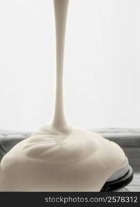 Close-up of whipped cream