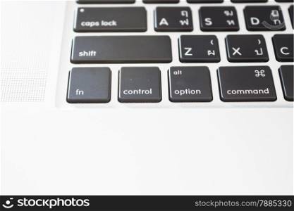 Close up of white labtop, stock photo
