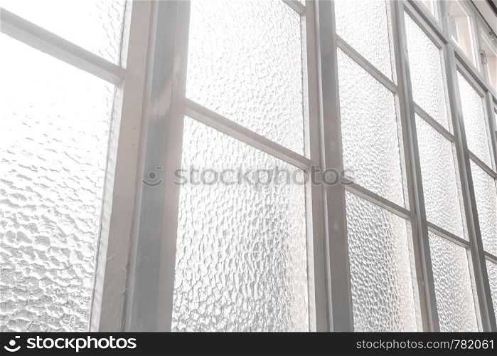 Close-up of window wall, high window modern building light. Close-up of window wall, high window modern building