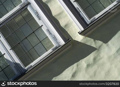 Close-up of windows on a wall