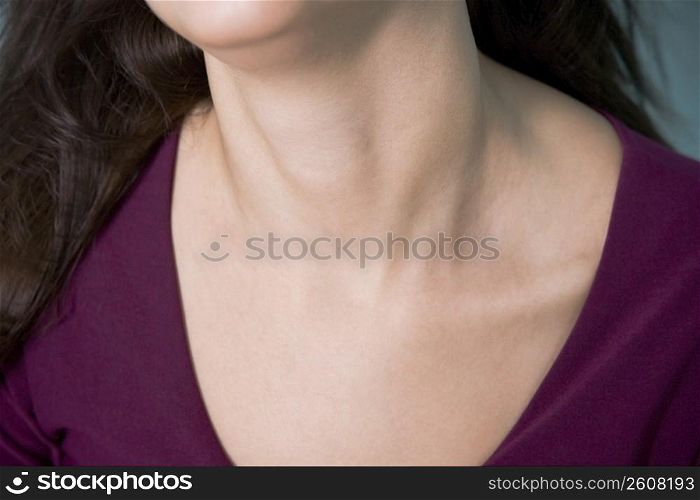 Close up of woman&acute;s neckline