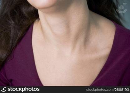 Close up of woman&acute;s neckline
