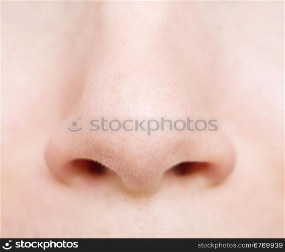 close up of woman nose