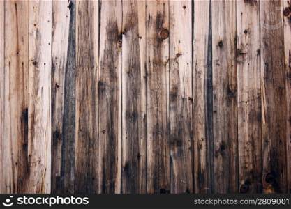 Close up of wooden fence panels