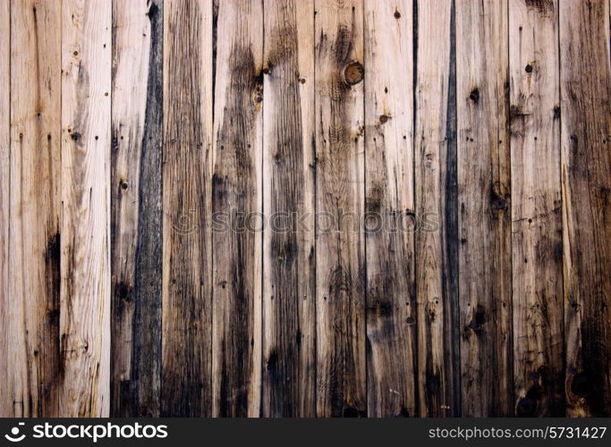 Close up of wooden fence panels