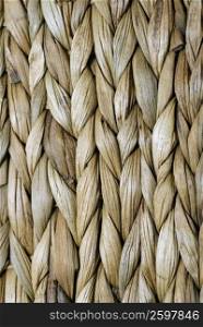 Close-up of woven straw