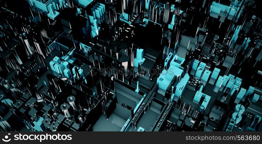 Close Up on Circuit Board Manufacturing Industry Abstract. Close Up on Circuit Board