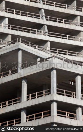 Close-up on corporate office building under construction