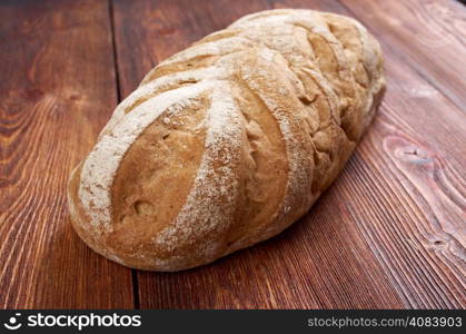 Close-up on traditional bread. Shallow DOF