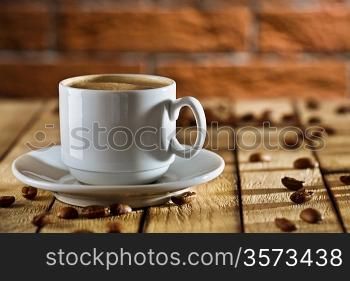 close-up one white coffee cup