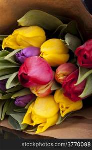 close - up photo of Bouquet of tulips