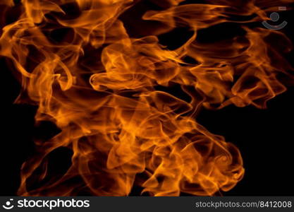 close up photo of fire flame on black background