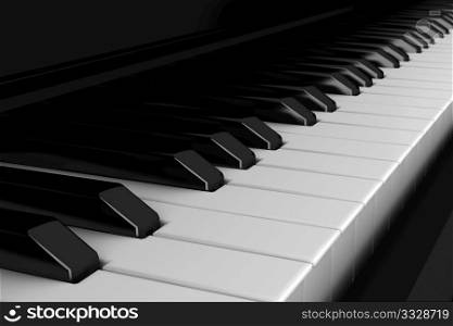 close-up piano keyboard