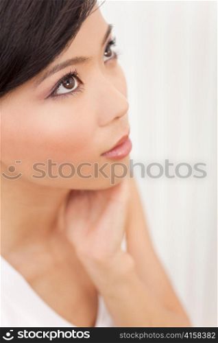 Close Up Portrait Beautiful Young Asian Chinese Woman