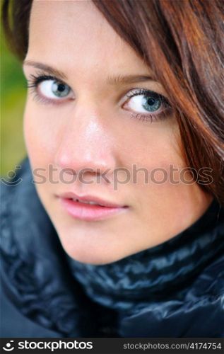 close up portrait of a beautiful young woman