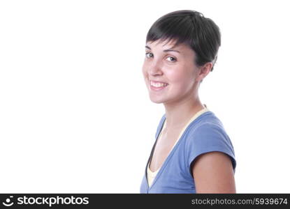 Close-up portrait of a beautiful young woman