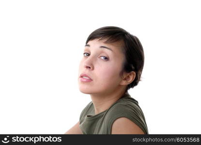 Close-up portrait of a beautiful young woman