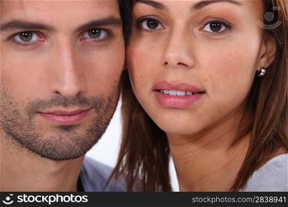 Close-up portrait of a couple