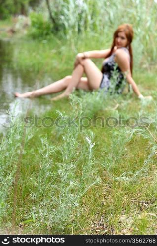 Close-up portrait of beautiful young woman, outdoors