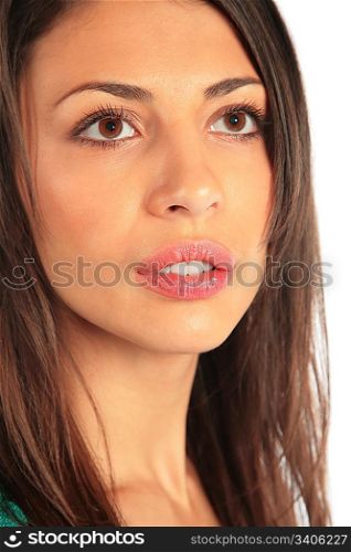 Close-up portrait of beauty girl