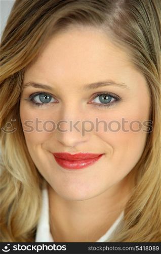 Close-up portrait of blond