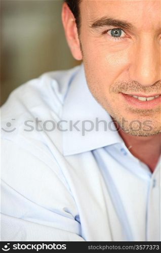 Close-up portrait of man