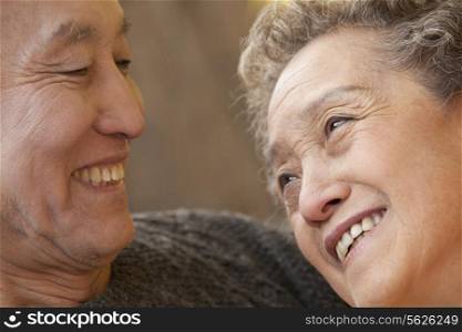 Close Up Portrait of Romantic Senior Couple