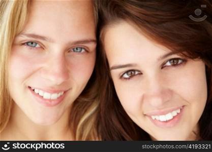 Close up portrait of teenage girls